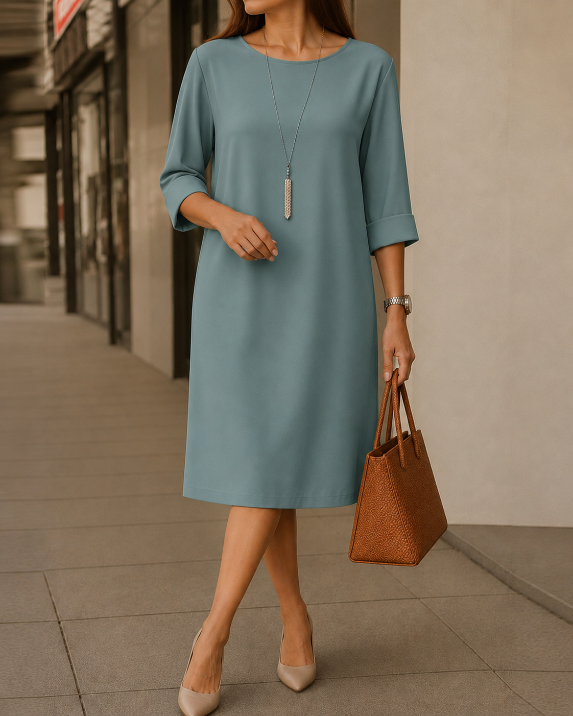 Luna™ Elegant Everyday Midi Dress