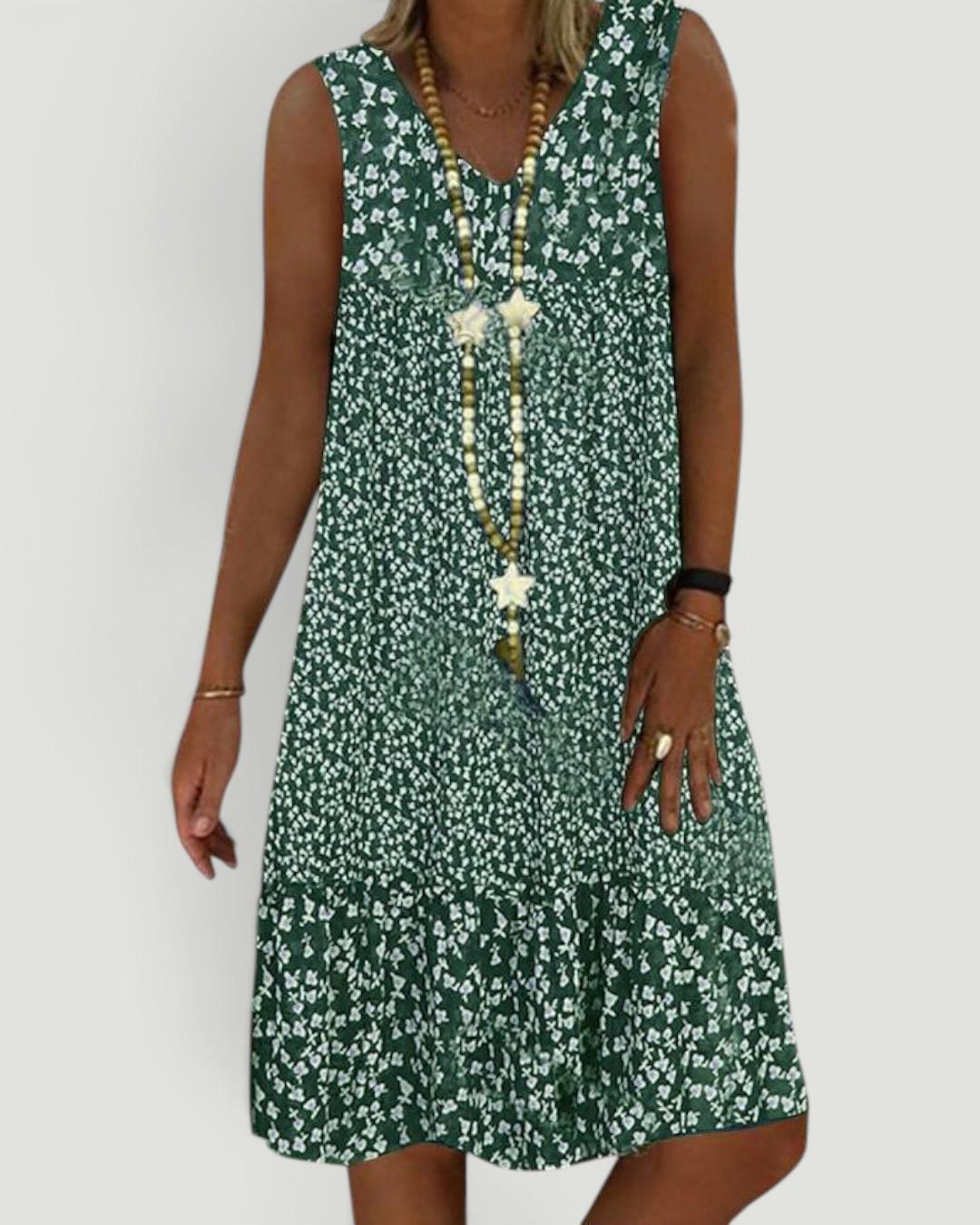 Niana™ Sleeveless Floral V-Neck Dress