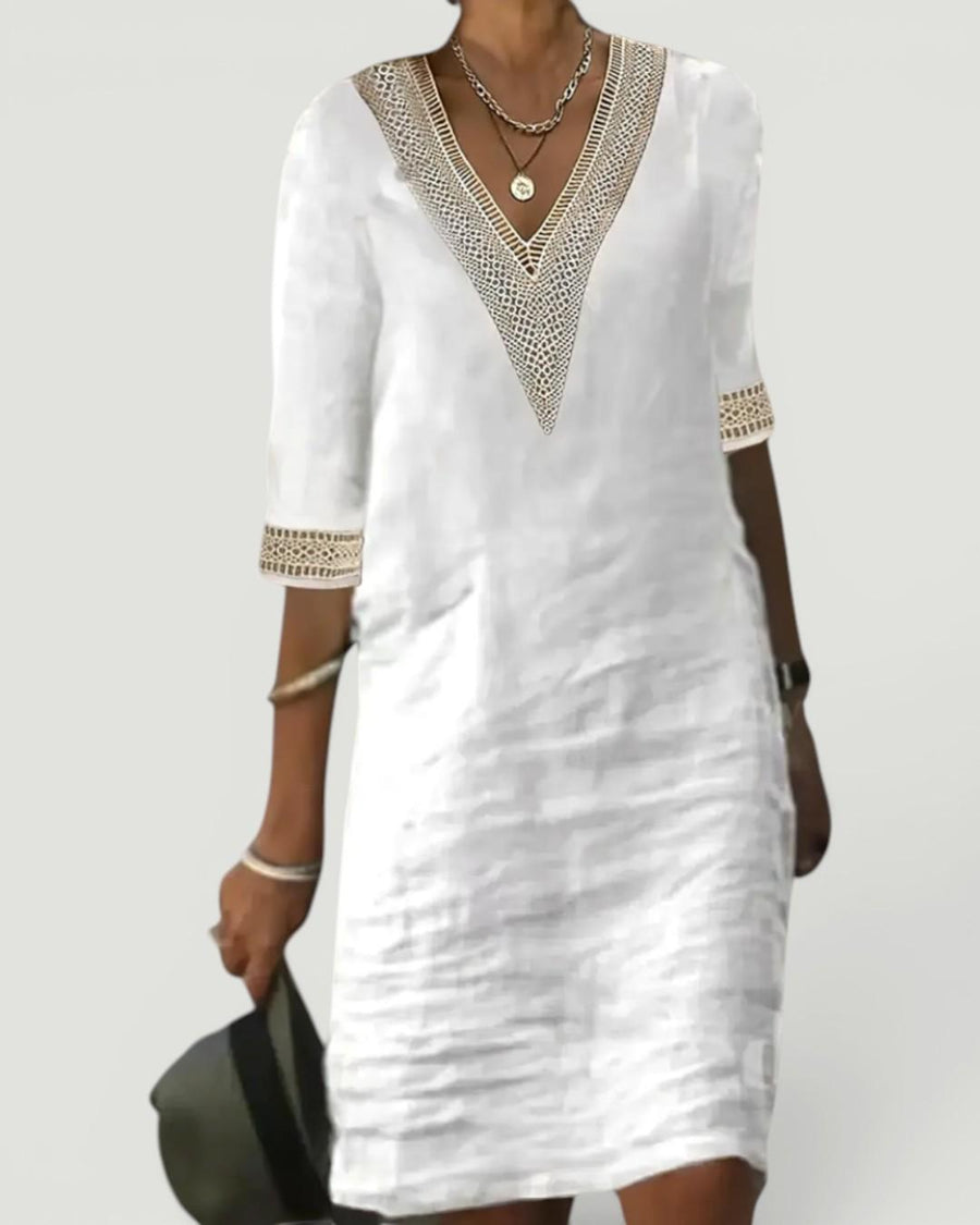 Diana™ Cotton Linen Summer Dress