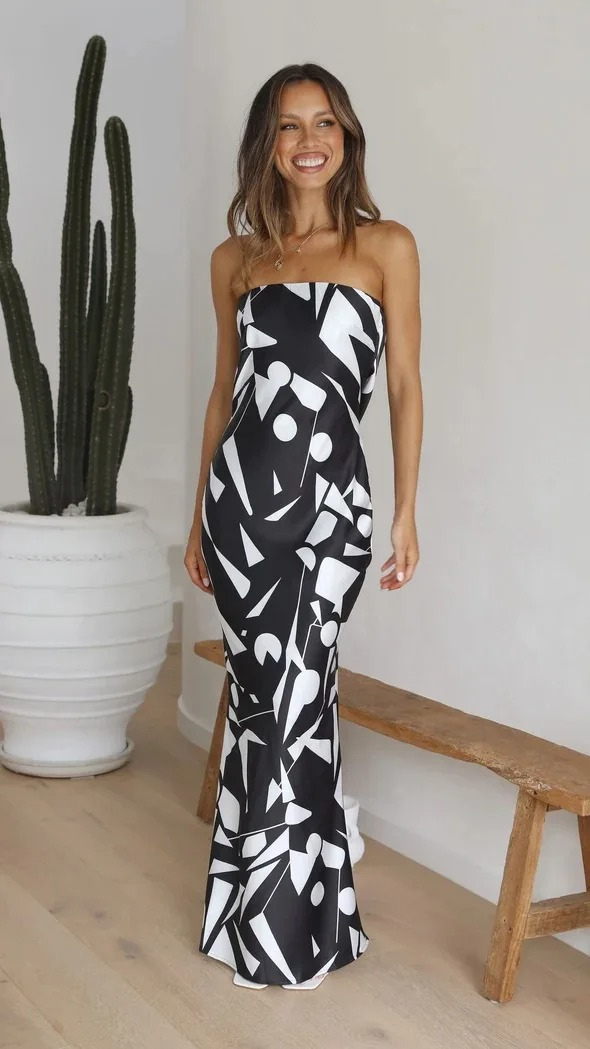 Grecia™  Stylish Strapless Maxi Dress