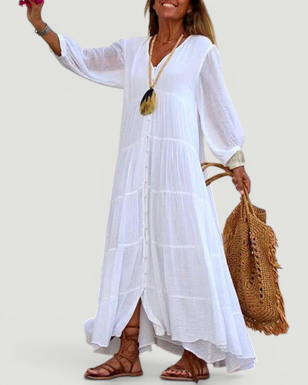 Vivian™ Boho Linen Dress