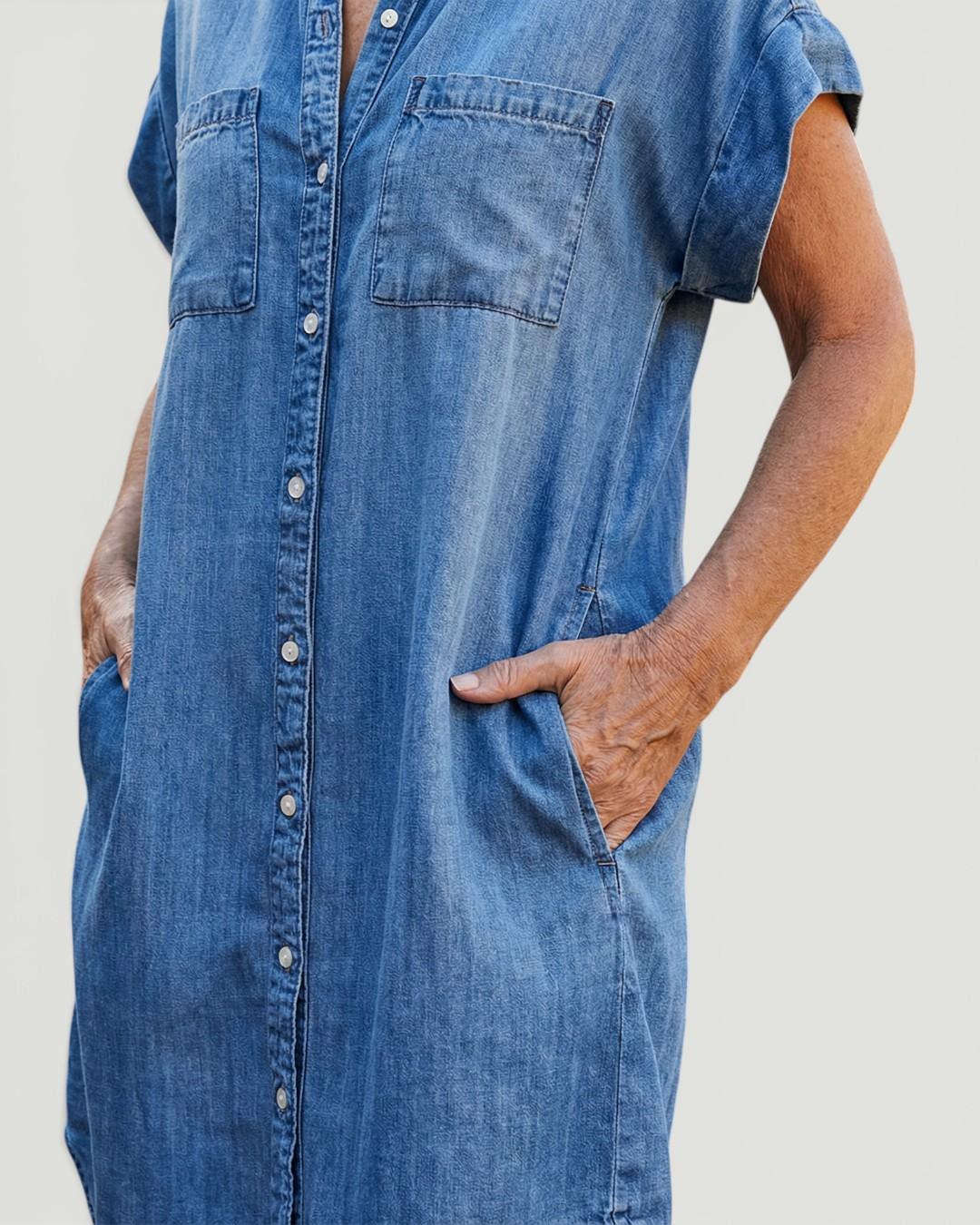 Natalie™ Casual Denim Print Dress