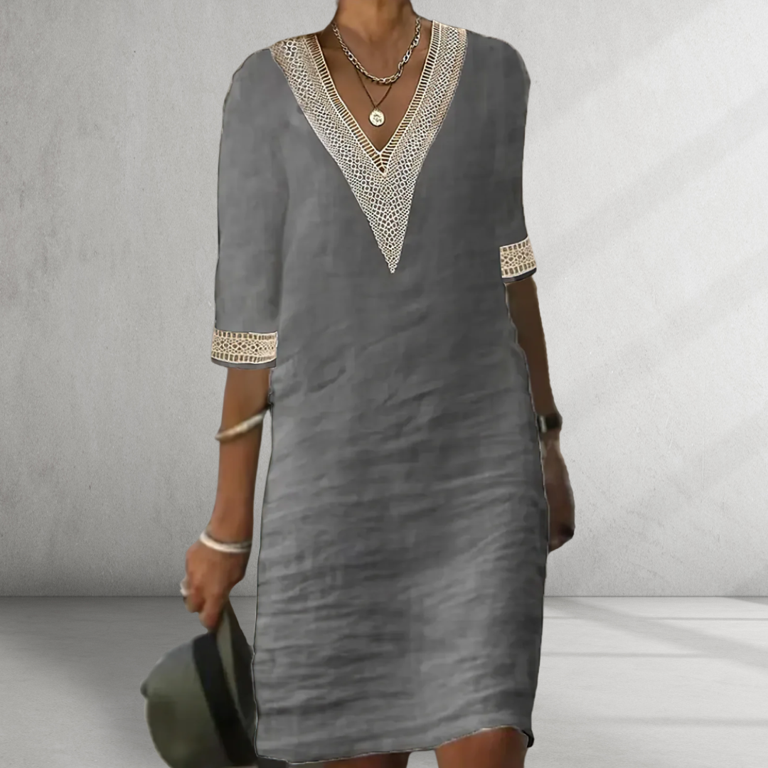 Diana™ Cotton Linen Summer Dress