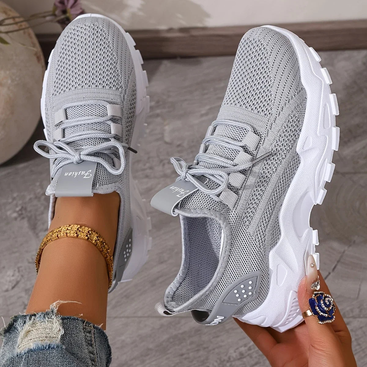 ANNIE™ WOMEN'S BREATHABLE KNIT SNEAKERS