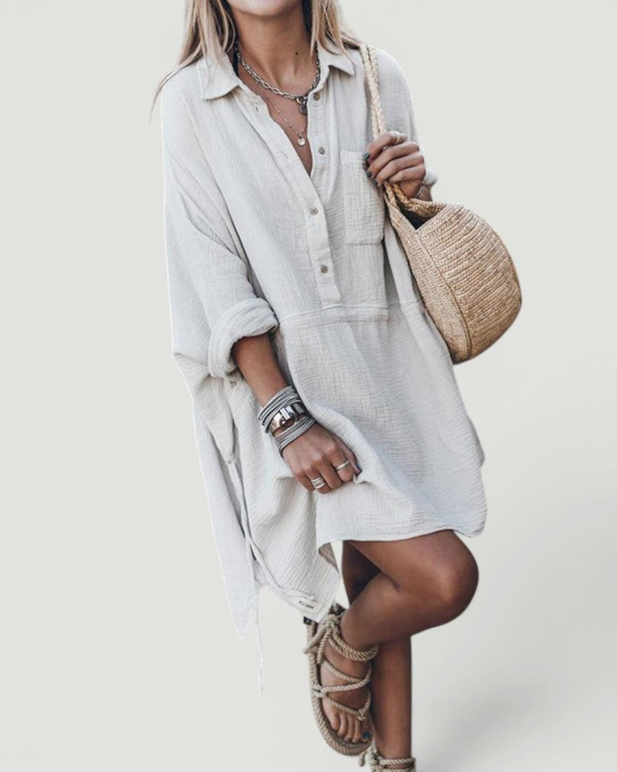 Harmony™ Effortless Chic Cotton-Linen Tunic Dress