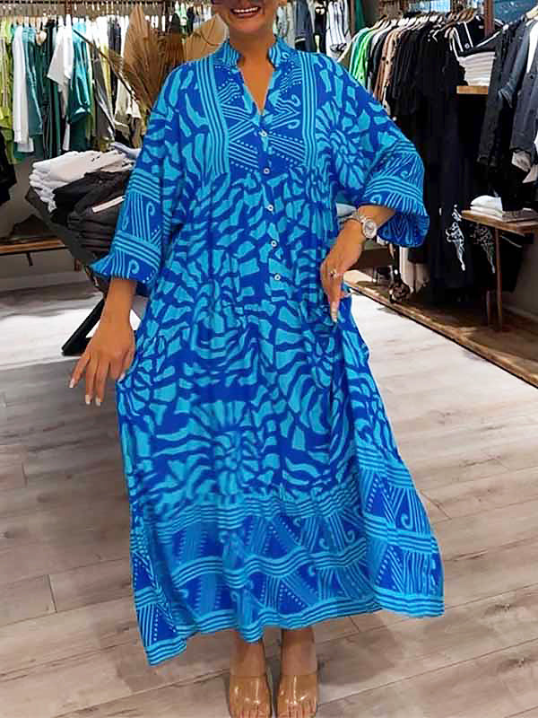 Jacinda™ Printed V-neck Dress