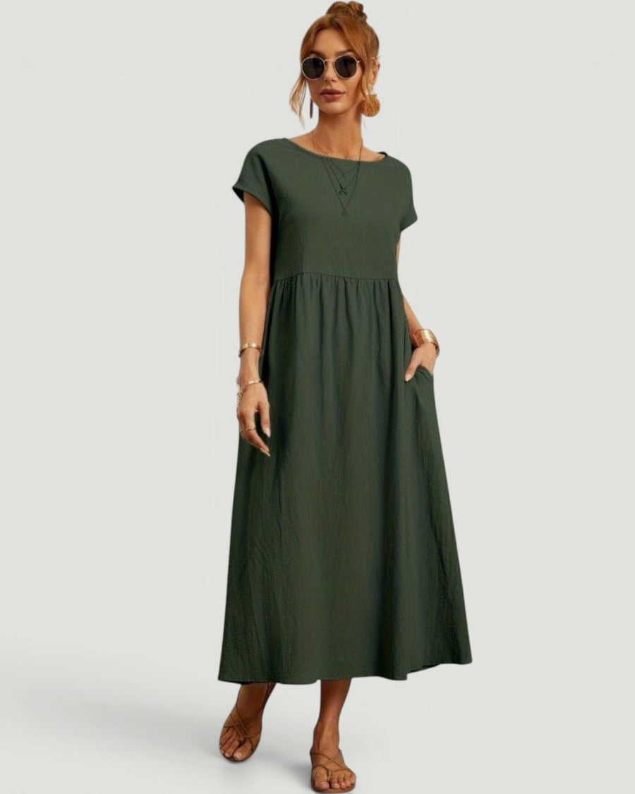 Cassandra™ Elegant Round Neck Dress