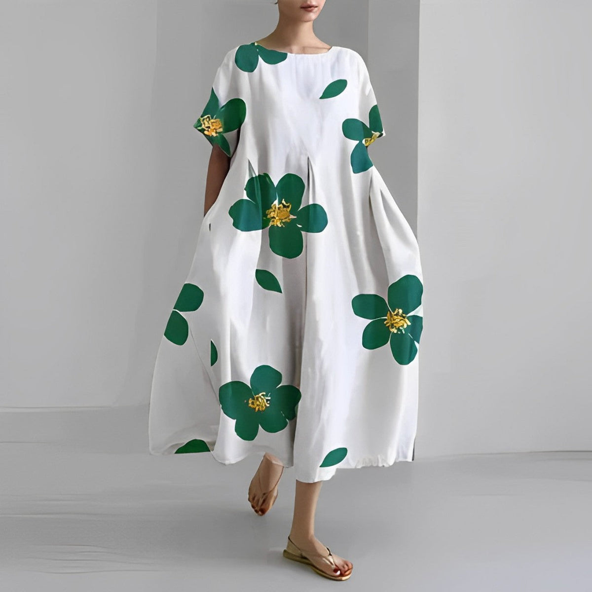 Selina™  Boho Floral Loose Dress