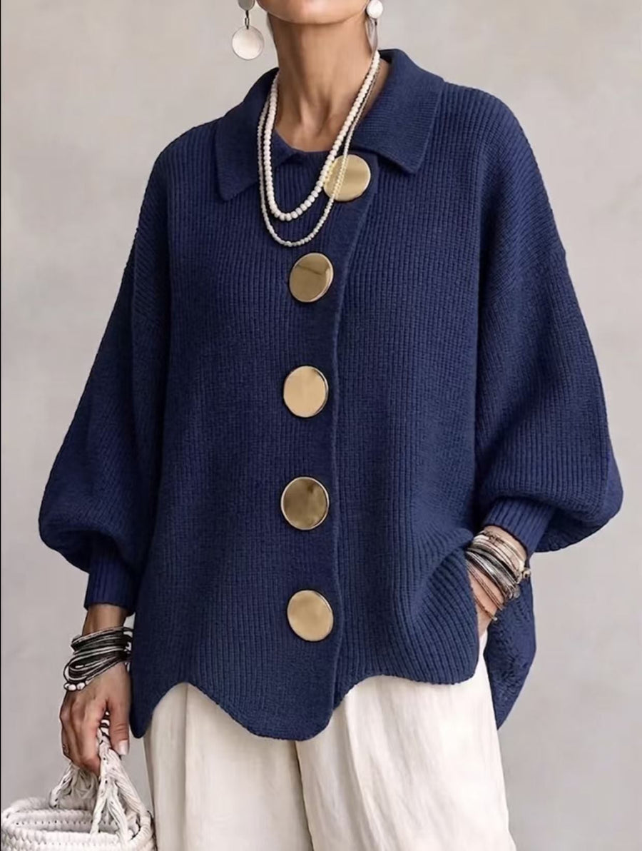 Arista™ Statement Button Knit Jumper