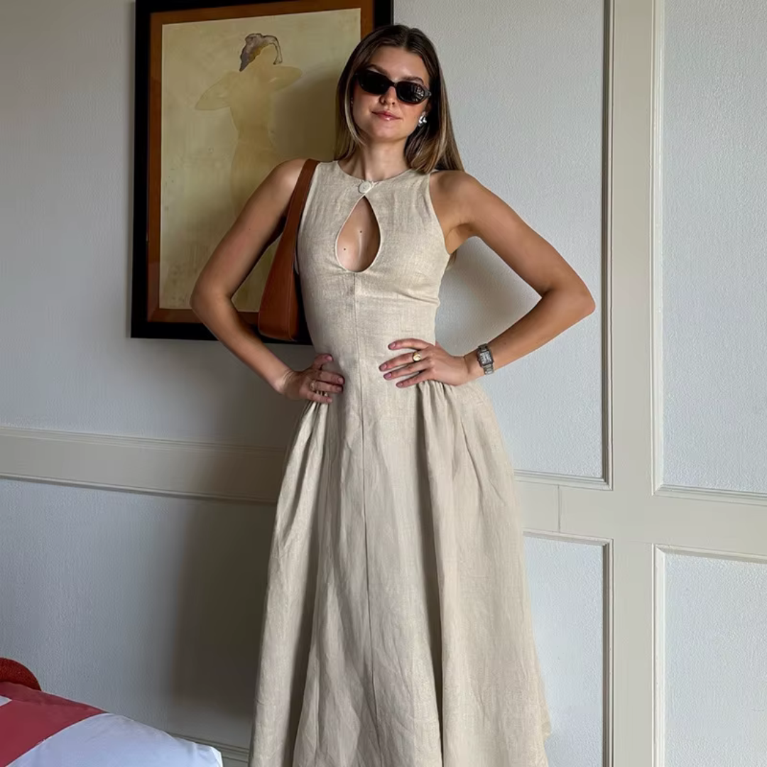 Giulia™ Linen Dress with 2 handy pockets