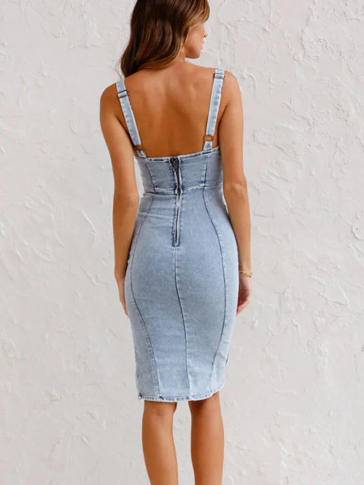 Noelia™  Retro  Denim Party Dress