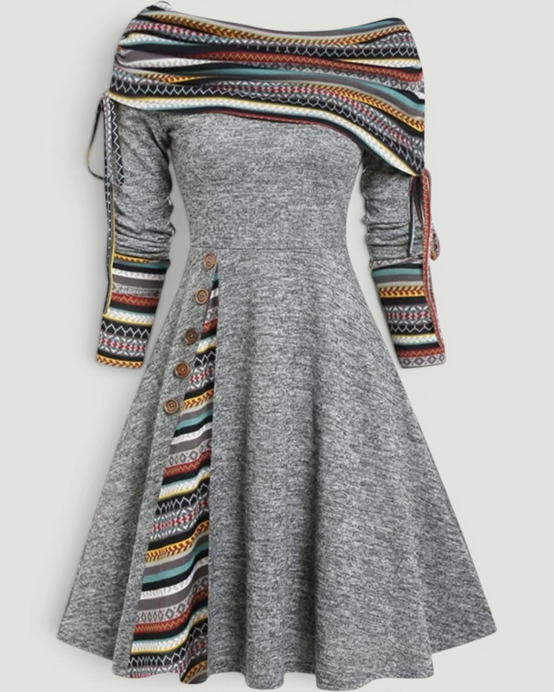 Molly™ Long-Sleeve Off-Shoulder Dress