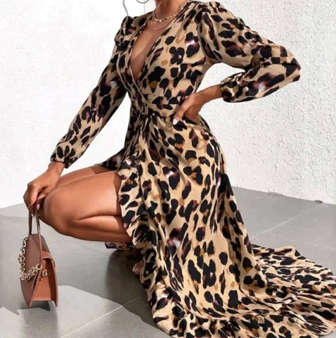 Lisandra™ - V-neck Wrap Dress