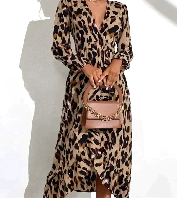 Lisandra™ - V-neck Wrap Dress