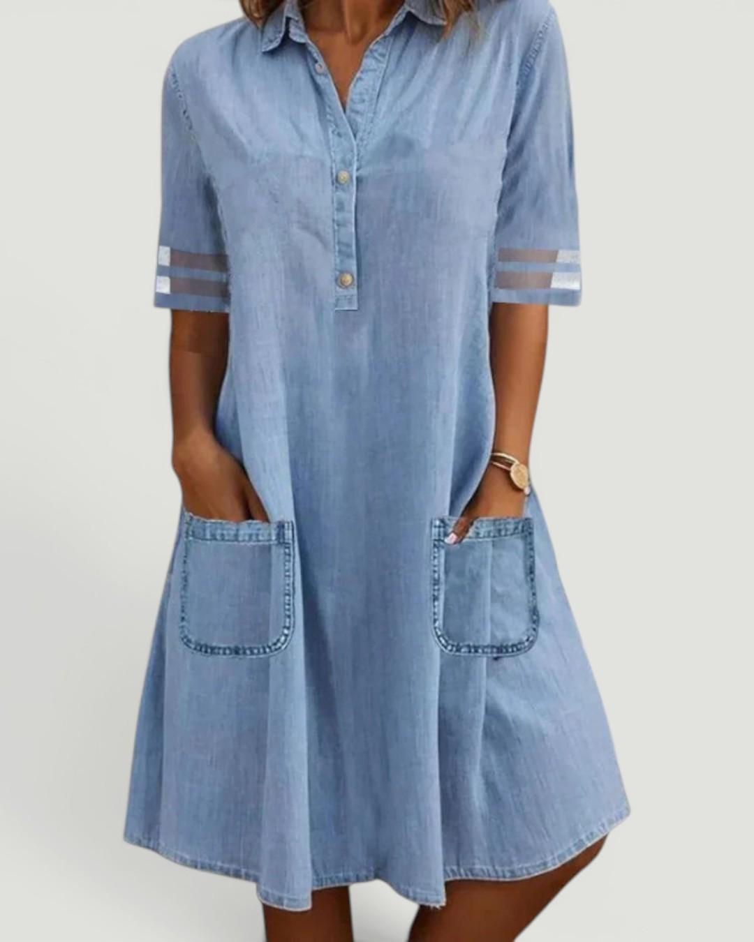 Ashly™ Casual Denim Dress
