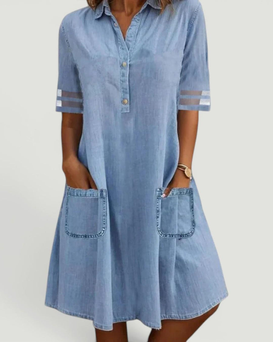 Ashly™ Casual Denim Dress