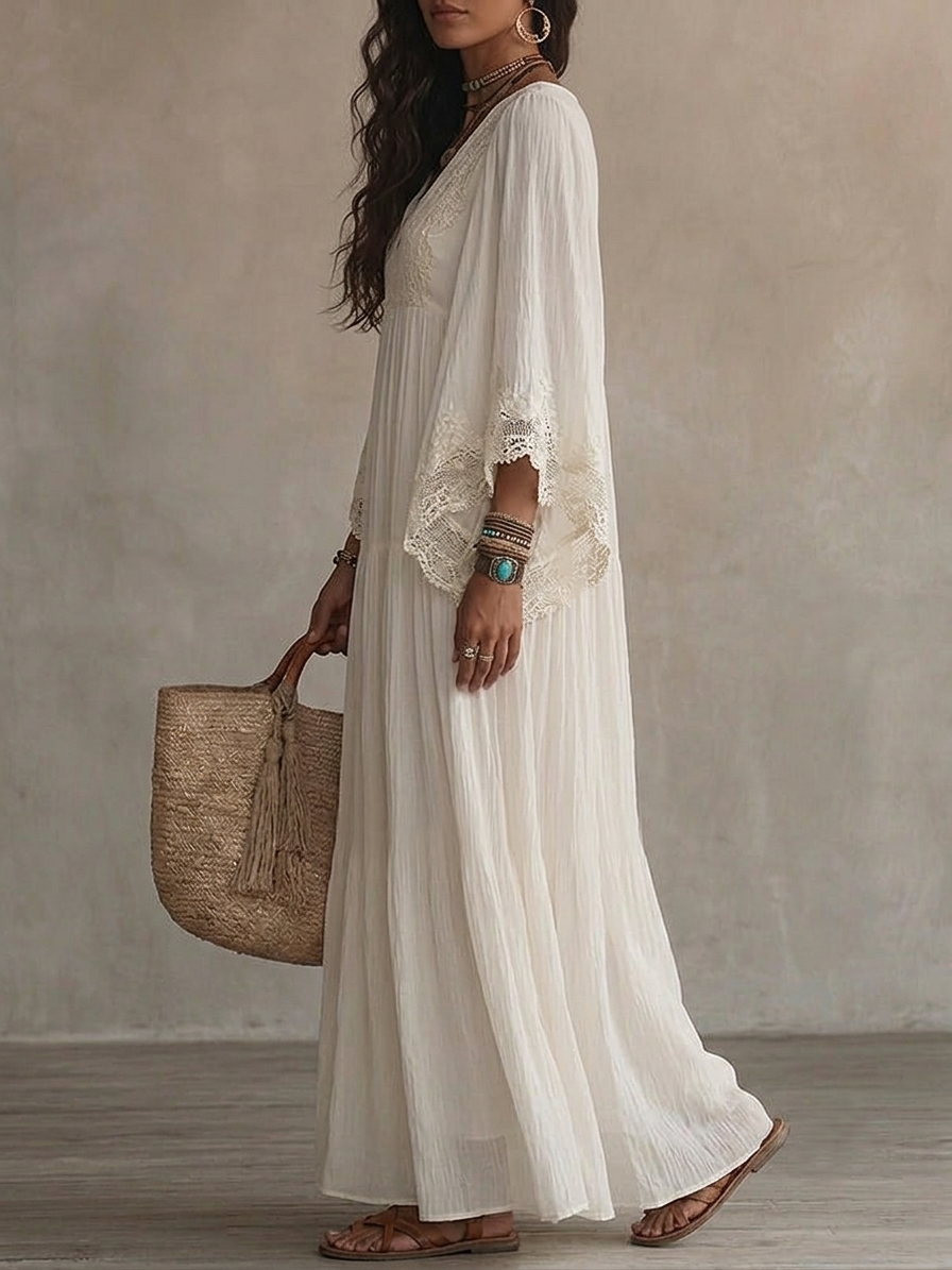 Iridessa™ Bohemian Lace Maxi Dress