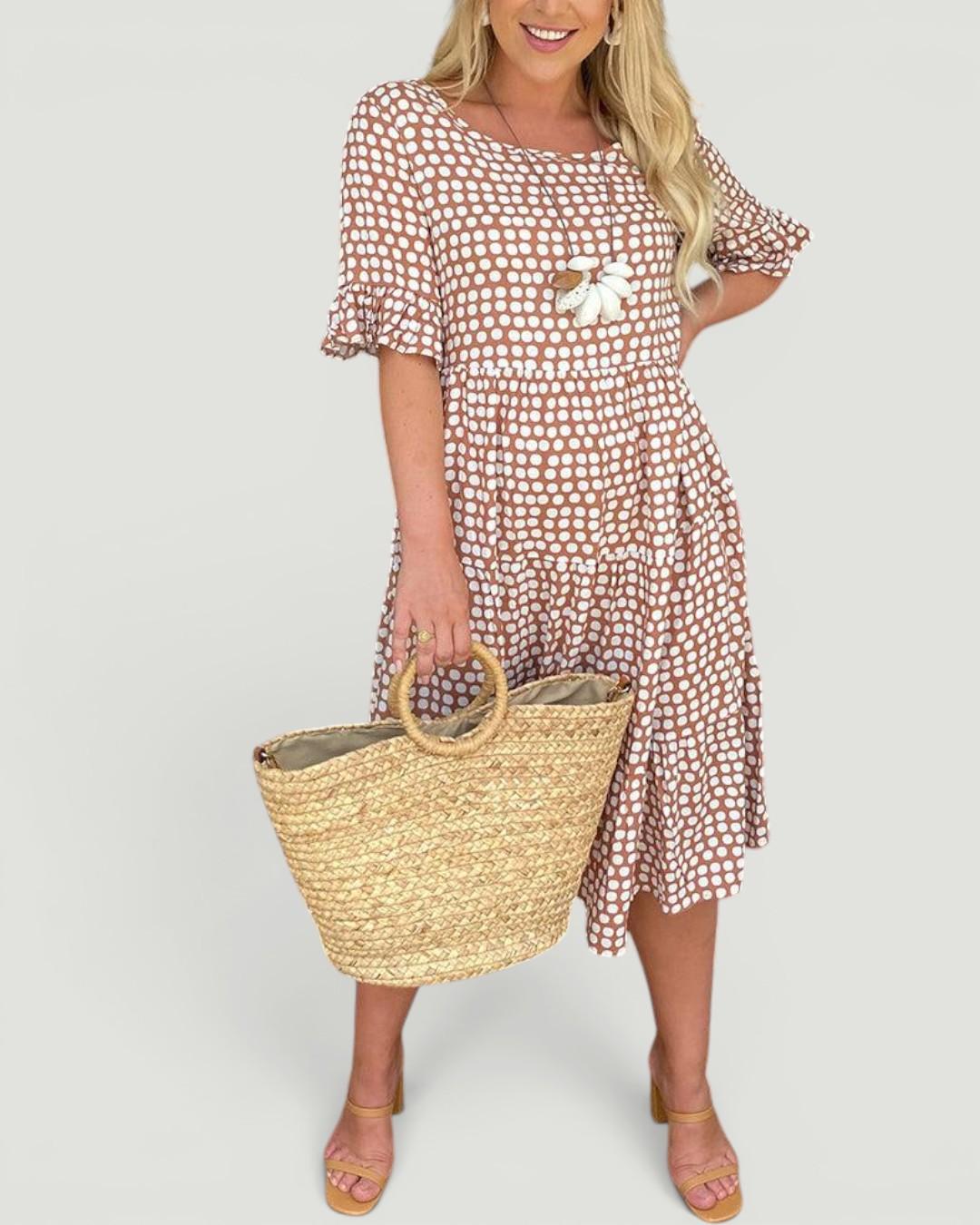 Cora™ A-Line Dotted Dress