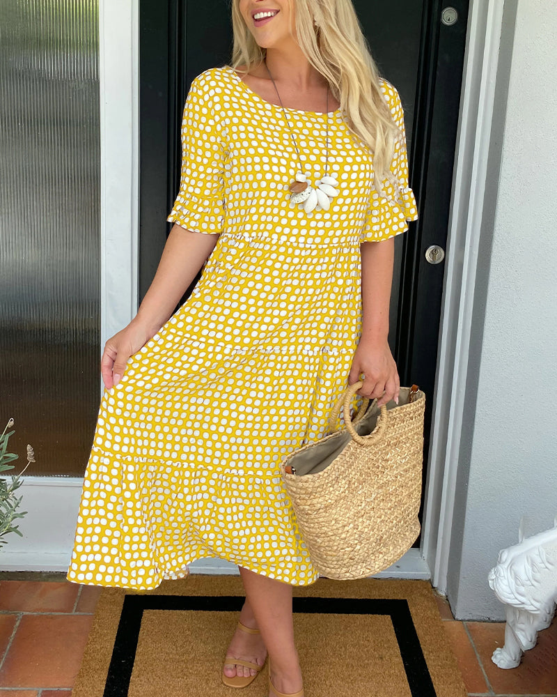 Cora™ A-Line Dotted Dress