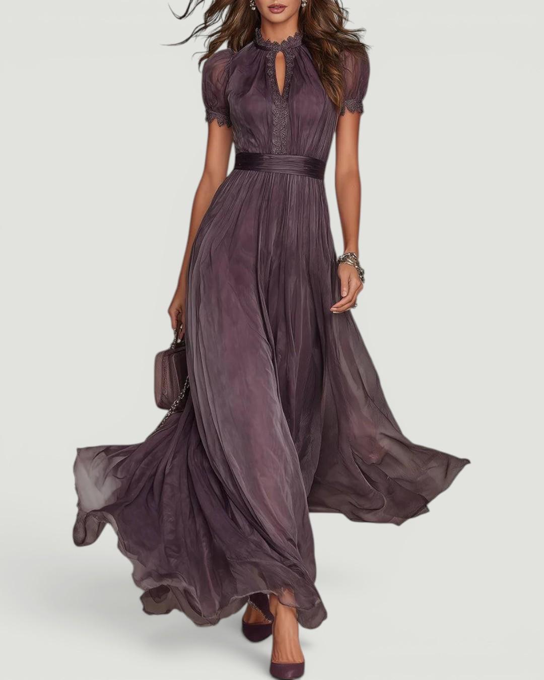 Amélie™ Chiffon Lace Maxi Dress