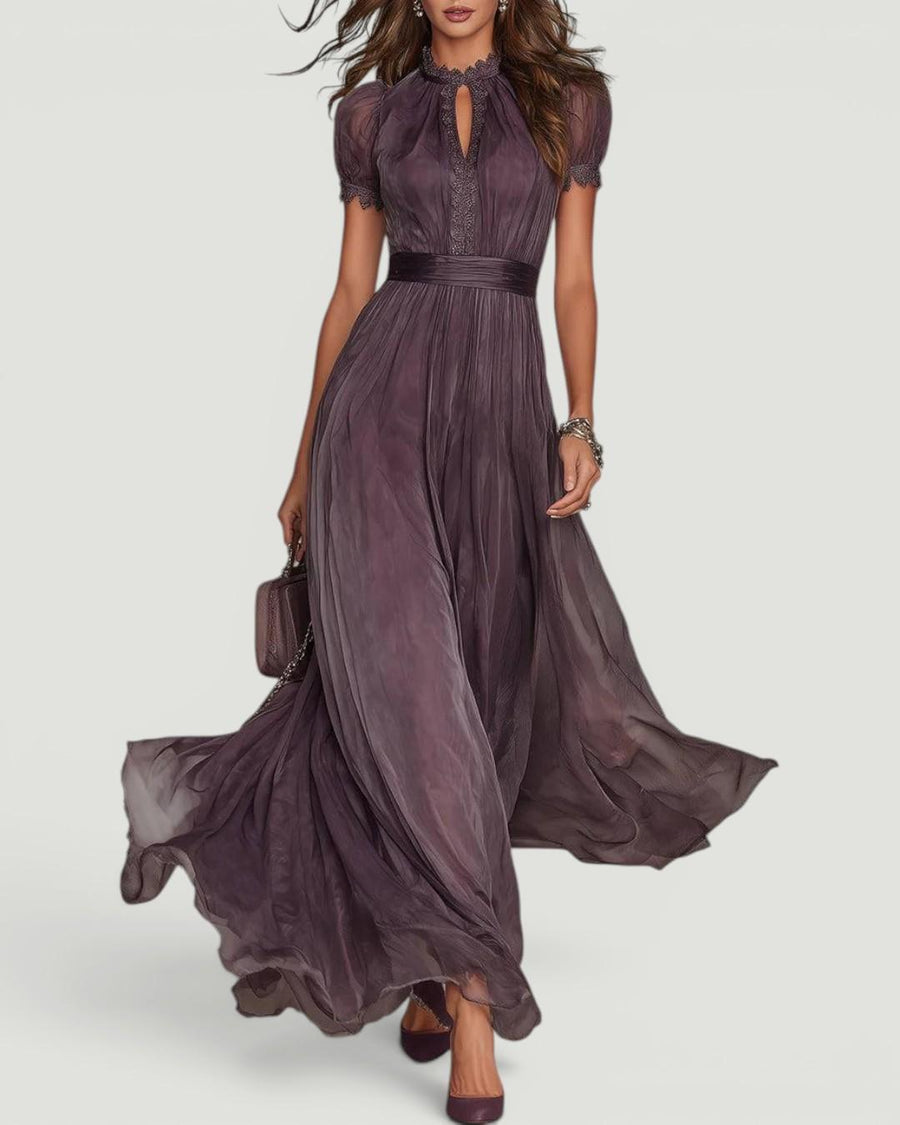 Amélie™ Chiffon Lace Maxi Dress