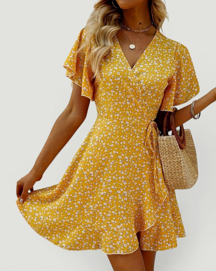 Modern™ Amy Floral Print V-neck Dress