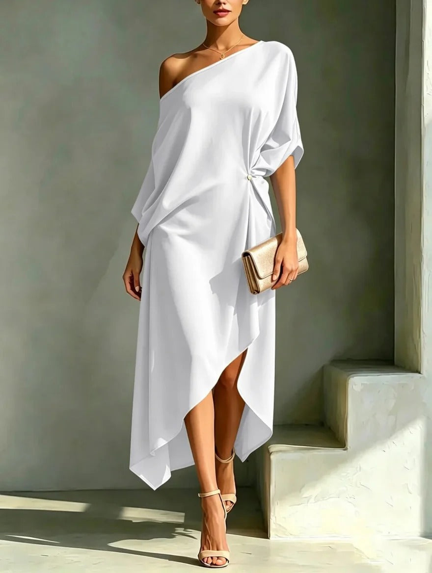 Lana™ Elegant Asymmetrical Midi Dress
