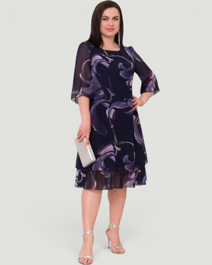 Emma™ Midnight Swirl Chiffon Dress
