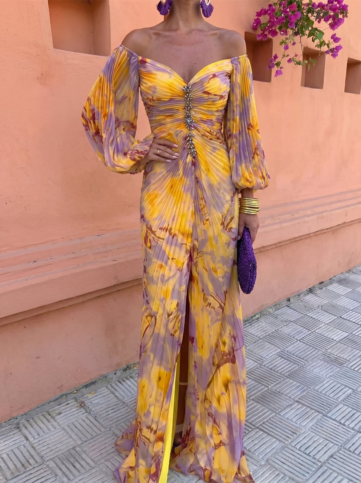 Oriana™ Sunset Bloom Maxi Dress