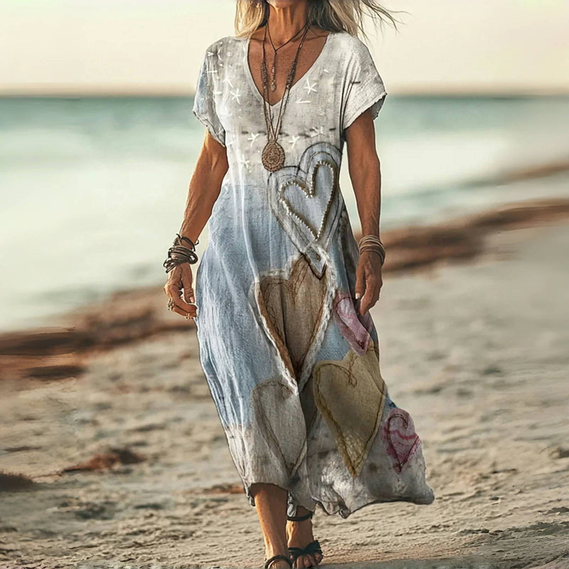 Estrella™ Plus Size Vintage Heart Dress