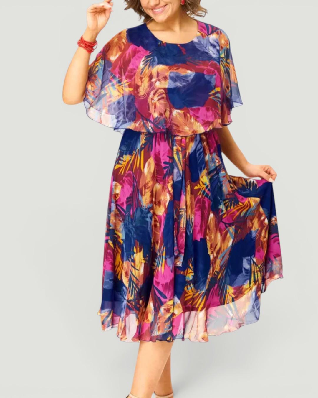 Halle™ Comfortable Belly Coverage Chiffon Dress