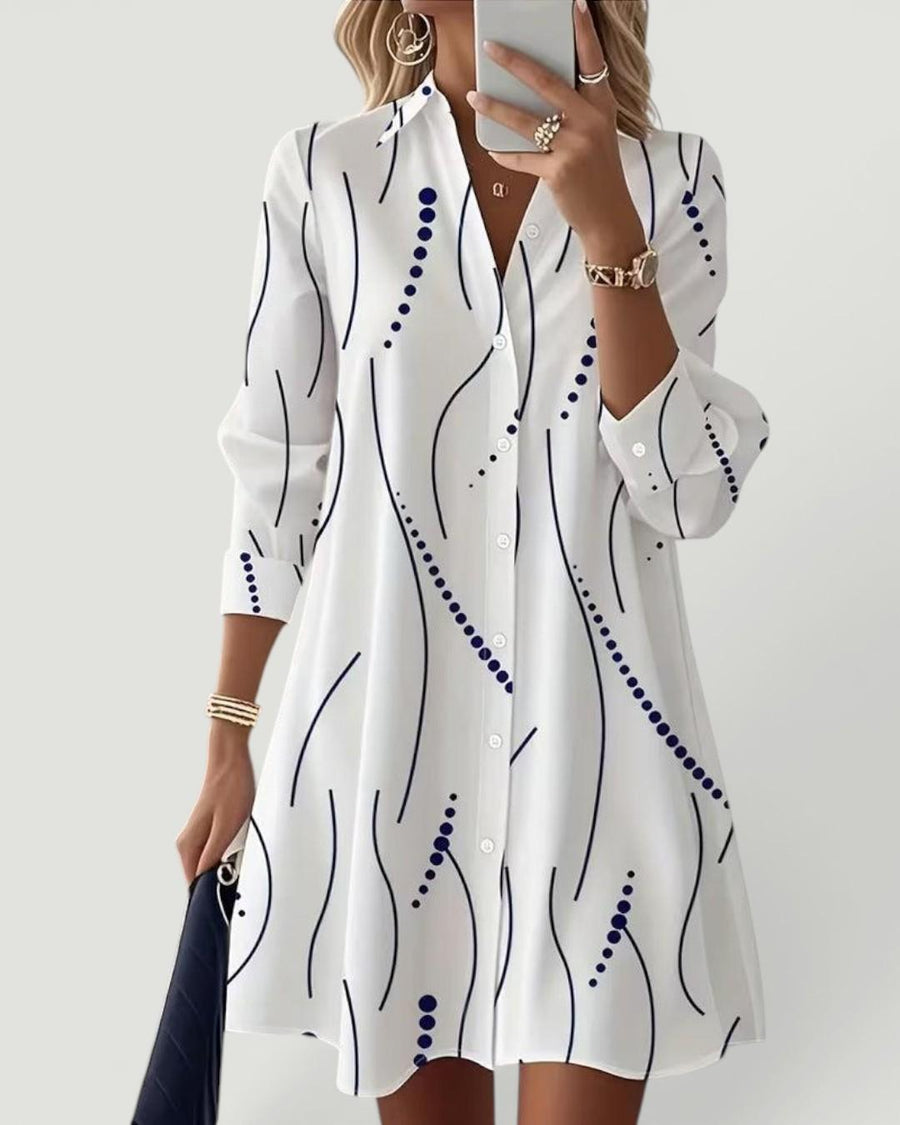 Juliette™ Wavy Collar A-Line Dress