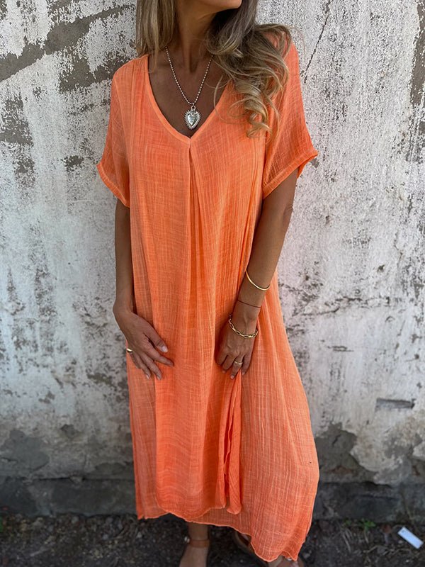 Enola™  Chic V-Neck Dress