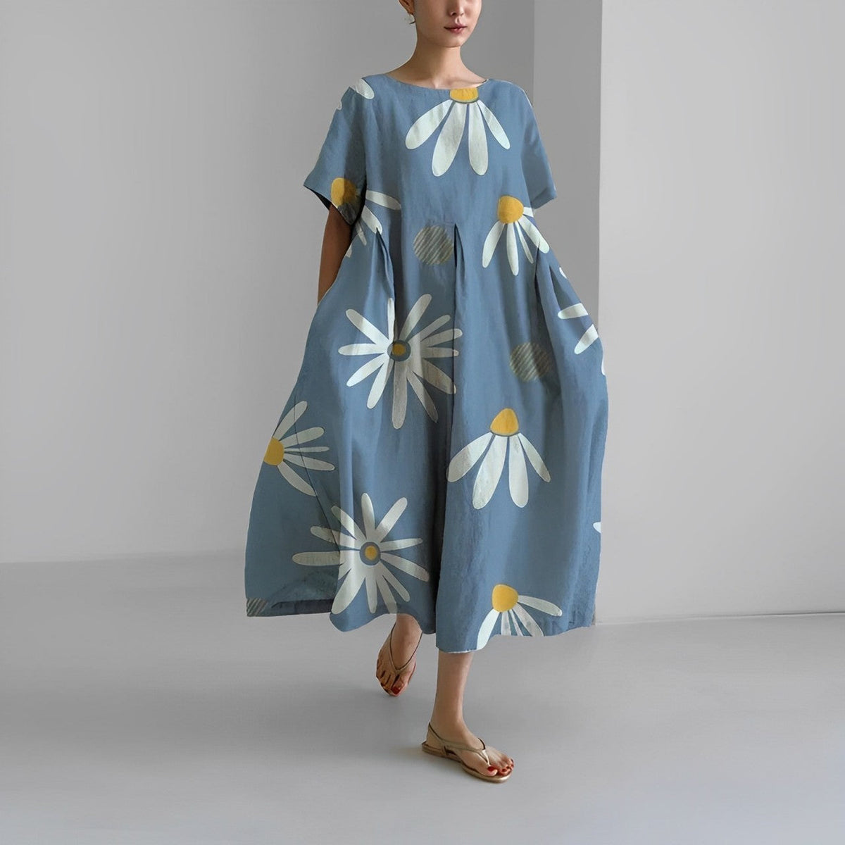 Selina™  Boho Floral Loose Dress